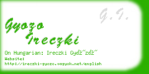 gyozo ireczki business card